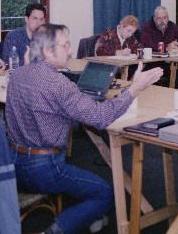 Author teaching in England, UK, in 1999